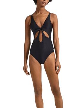 Costume da bagno Pepe Jeans Wave Knot nero per donna