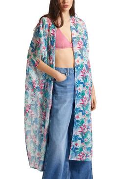 Kaftan Pepe Jeans Hibiscus stampato floreale