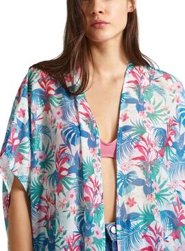 Kaftan Pepe Jeans Hibiscus stampato floreale