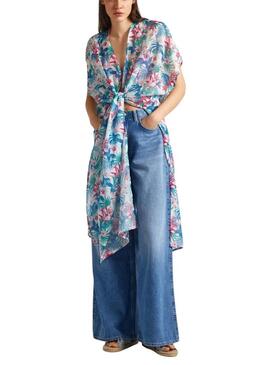 Kaftan Pepe Jeans Hibiscus stampato floreale