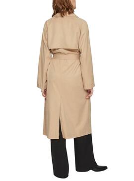 Trincea Vila Vijancine Largo Beige per Donna