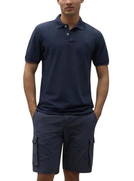 Maglia Polo blu scuro Ecoalf Tedalf per uomo