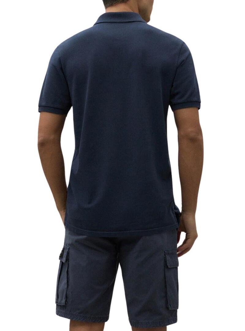 Maglia Polo blu scuro Ecoalf Tedalf per uomo