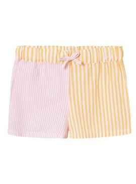 Shorts Name It Histripe Giallo Per Ragazza