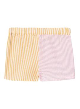 Shorts Name It Histripe Giallo Per Ragazza