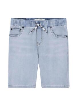 Bermuda Levis Skinny Dobby Blu Chiaro per Bambino