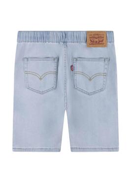 Bermuda Levis Skinny Dobby Blu Chiaro per Bambino