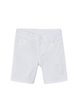 Bermuda Mayoral in Twill Bianco Basic per Ragazza