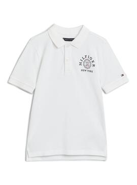 Polo Tommy Hilfiger Monotype Blanco Per Bambino