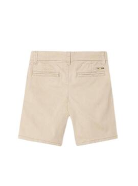 Bermuda sindaco cinese in twill beige per Bambino