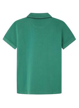 Polo Pepe Jeans New Thor verde per bambino