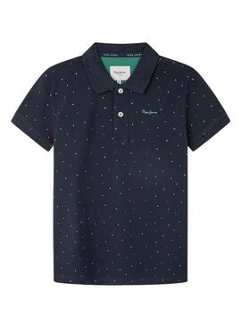 Maglietta Polo Pepe Jeans Umer Blu Marino per Bambino