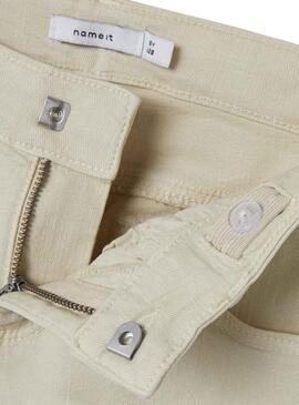 Pantaloni Name It Rose Wide Beige per Ragazza