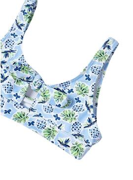 Bikini Mayoral stampato blu per ragazza.