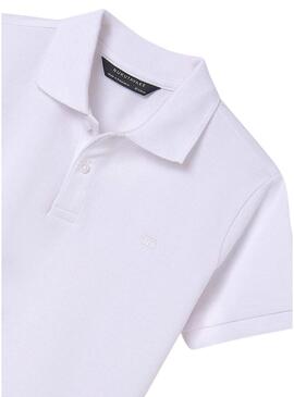 Polo Mayoral Granito Básico Blanco Per Bambino