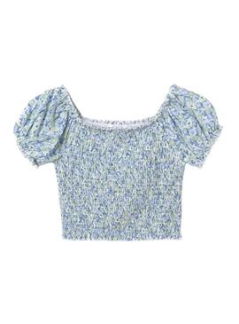 Maglietta Mayoral Smock Blu per Ragazza