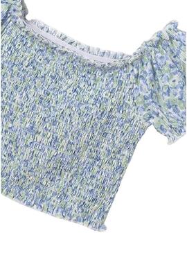 Maglietta Mayoral Smock Blu per Ragazza