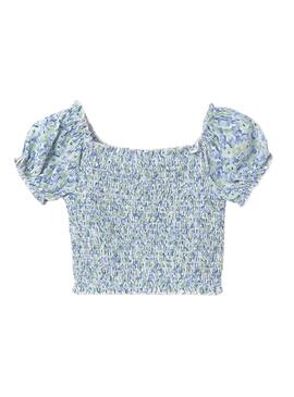 Maglietta Mayoral Smock Blu per Ragazza