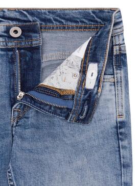 Pantaloni in denim Pepe Jeans Slim Blu per ragazzo