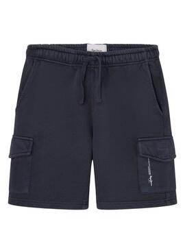 Bermuda Pepe Jeans Davide Cargo Grigio per Bambino