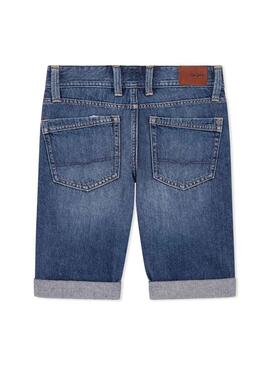 Bermuda jeans Pepe Jeans slim repair per ragazzi