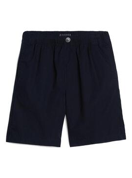 Bermuda Tommy Hilfiger in popeline blu marino per bambino.