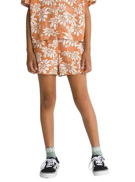 Shorts Vans Amstone arancioni per bambina.