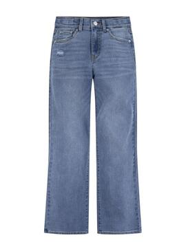 Pantaloni in denim Levis Wide blu per ragazze