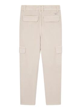 Pantaloni Pepe Jeans Tadeo Beige per Bambino