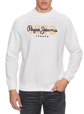 Felpa Pepe Jeans Meier Bianco per Uomo