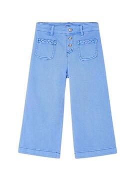 Pantaloni Mayoral Wide Blu per Ragazza