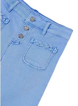 Pantaloni Mayoral Wide Blu per Ragazza