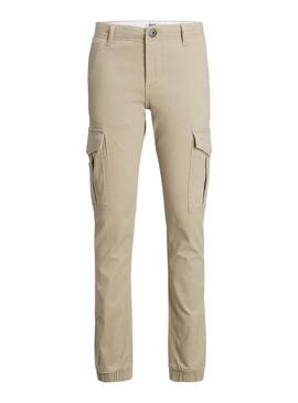 Pantaloni Jack and Jones Marco Cuffed Beige Bambino