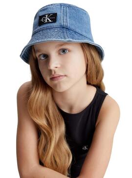 Cappello Calvin Klein Denim Bucket Per Ragazzo Ragazza