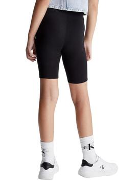 Leggings Calvin Klein Logo Cycling Nero Bambina