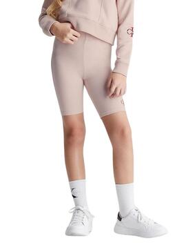 Leggings Calvin Klein Logo Cycling Rosa Ragazza