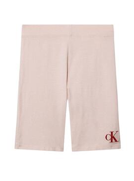 Leggings Calvin Klein Logo Cycling Rosa Ragazza