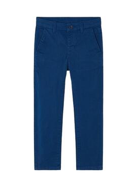 Pantaloni Chino Mayoral Slim Basic Blu per Ragazzo