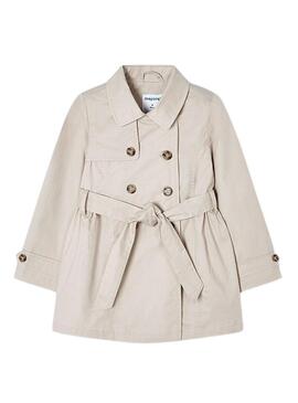 Trench Mayoral Bow beige per ragazze