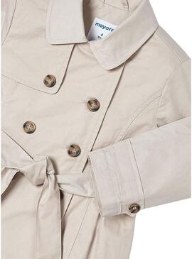 Trench Mayoral Bow beige per ragazze