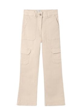 Pantaloni Mayoral Lunghi in Sarga Beige per Ragazza