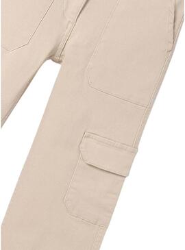 Pantaloni Mayoral Lunghi in Sarga Beige per Ragazza