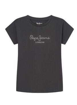 Maglietta Pepe Jeans Nuria Grigia per Ragazza