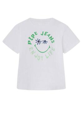 Maglietta Pepe Jeans Oda Bianca per Ragazza