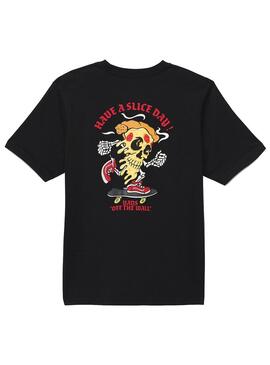 Maglietta Vans Pizza Skull nera per bambini