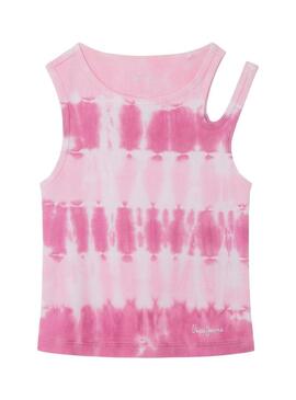 Maglietta Pepe Jeans Tie Dye Rosa Per Ragazza