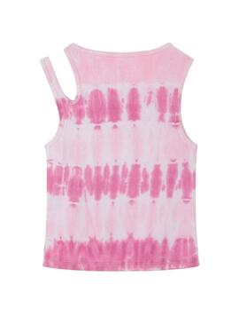 Maglietta Pepe Jeans Tie Dye Rosa Per Ragazza