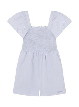 Jumpsuit Pepe Jeans Ornela a righe blu per bambina