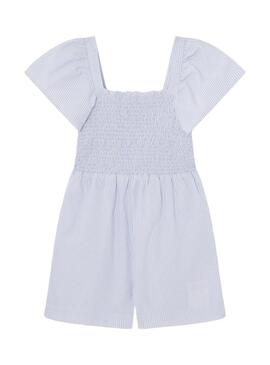 Jumpsuit Pepe Jeans Ornela a righe blu per bambina