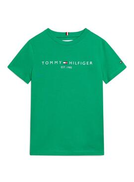 Maglietta Tommy Hilfiger Essential Verde per Ragazzo